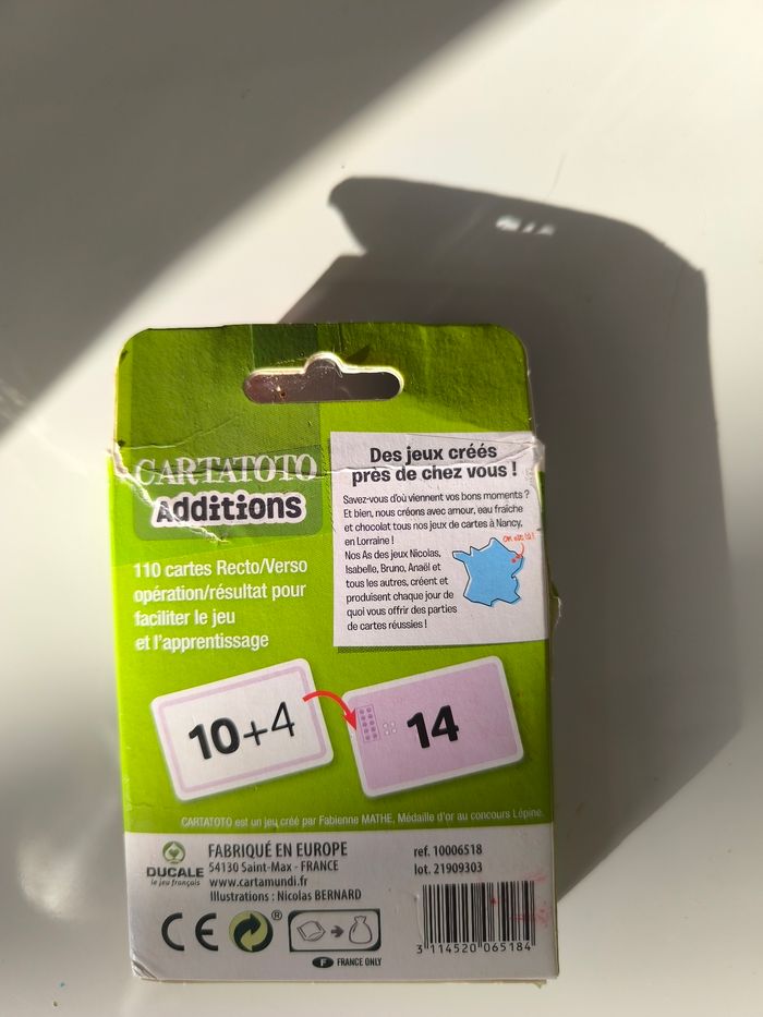 Jeu de cartes : addition - photo numéro 2