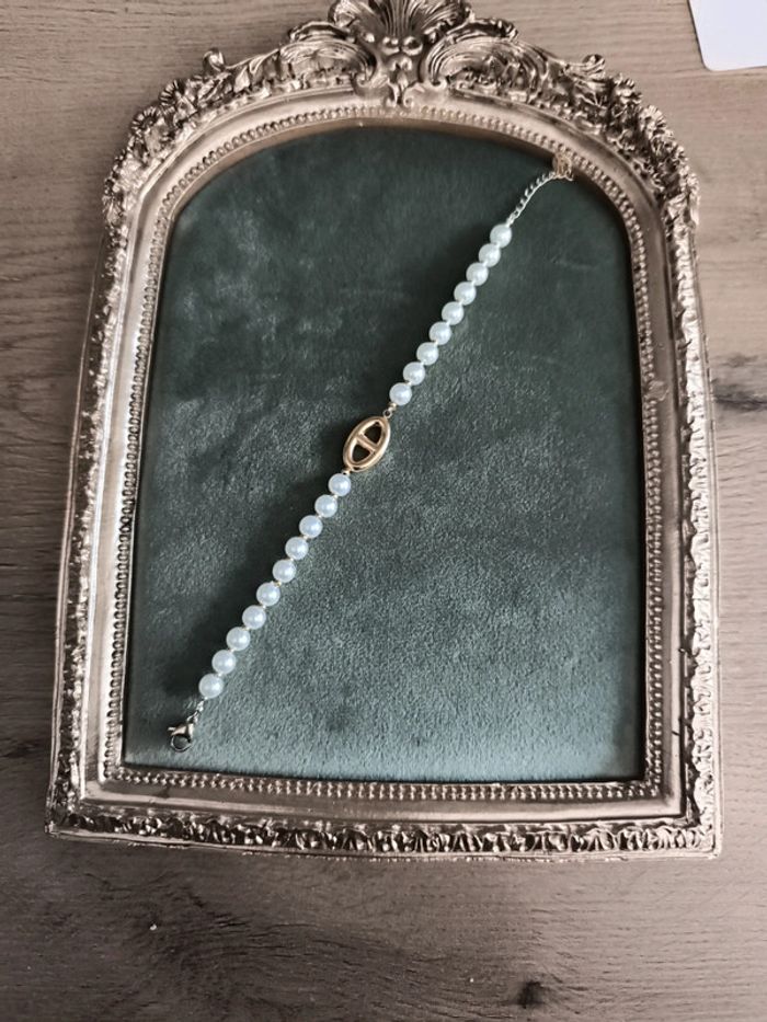 Bracelet acier inoxydable et perles