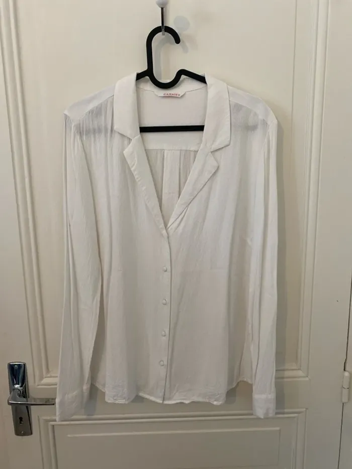 Chemise blanche fluide Camaïeu