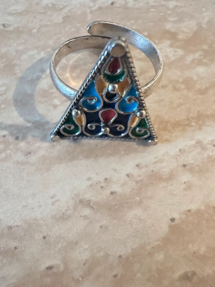 Bague kabyle berbère ajustable en vrai argent massif - photo numéro 6