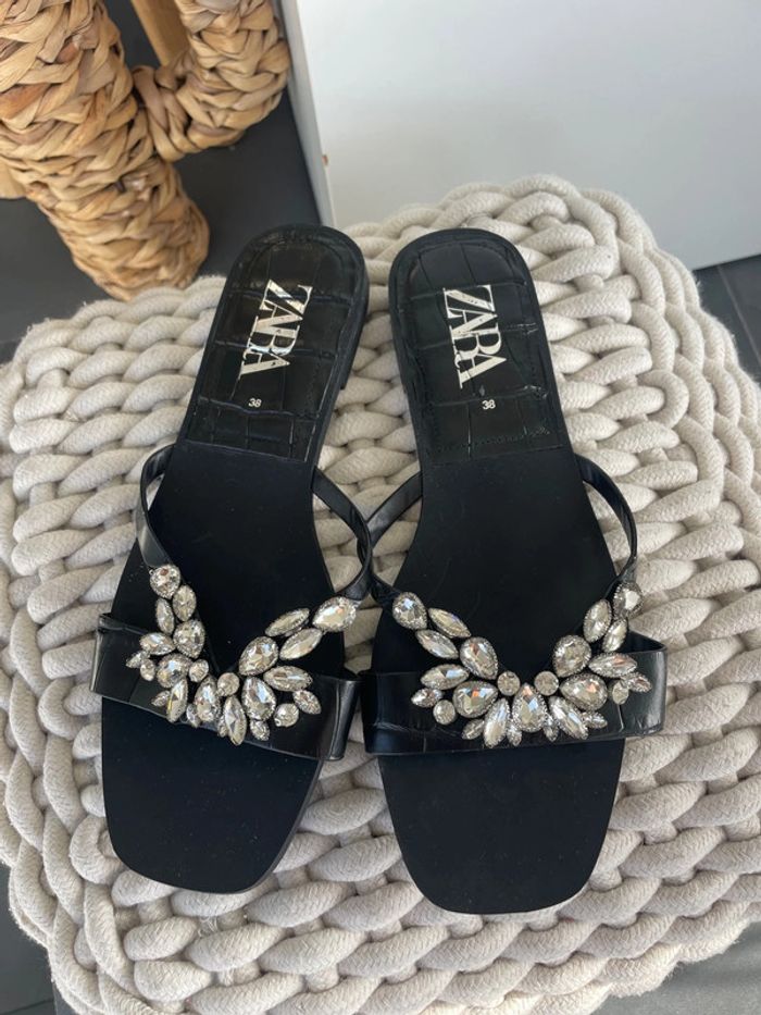 Mules Strass Femme Zara 38 - photo numéro 2