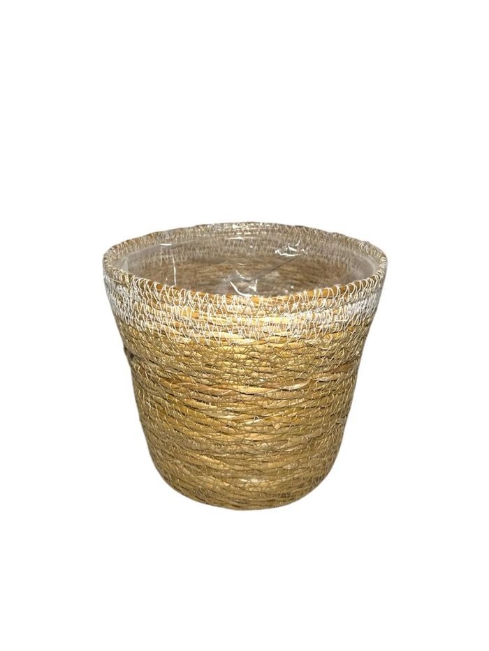 Cache-pot en jonc de mer Heaven Home – Diamètre 20 cm, Hauteur 18 cm, Longueur 12 cm