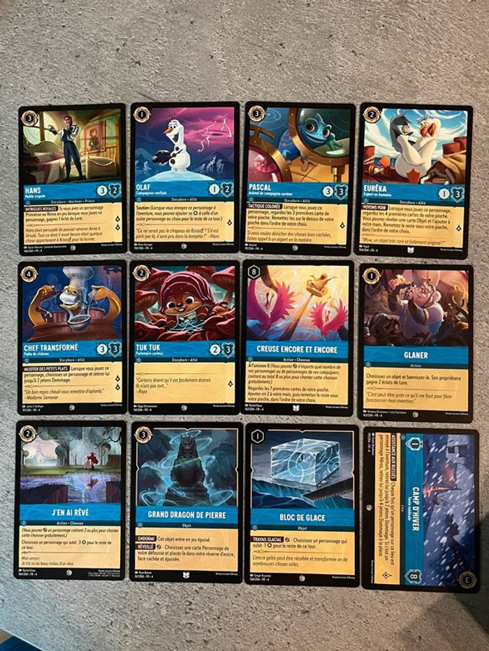 Lot 113 cartes Lorcana Disney différentes - chapitre 4 le retour d’Ursula - photo numéro 9