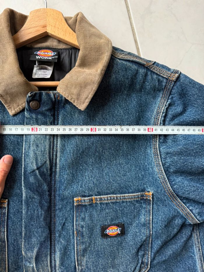 Veste Dickies en Jean Vintage Col Daim Beige Rare & Magnifique ! - photo numéro 7