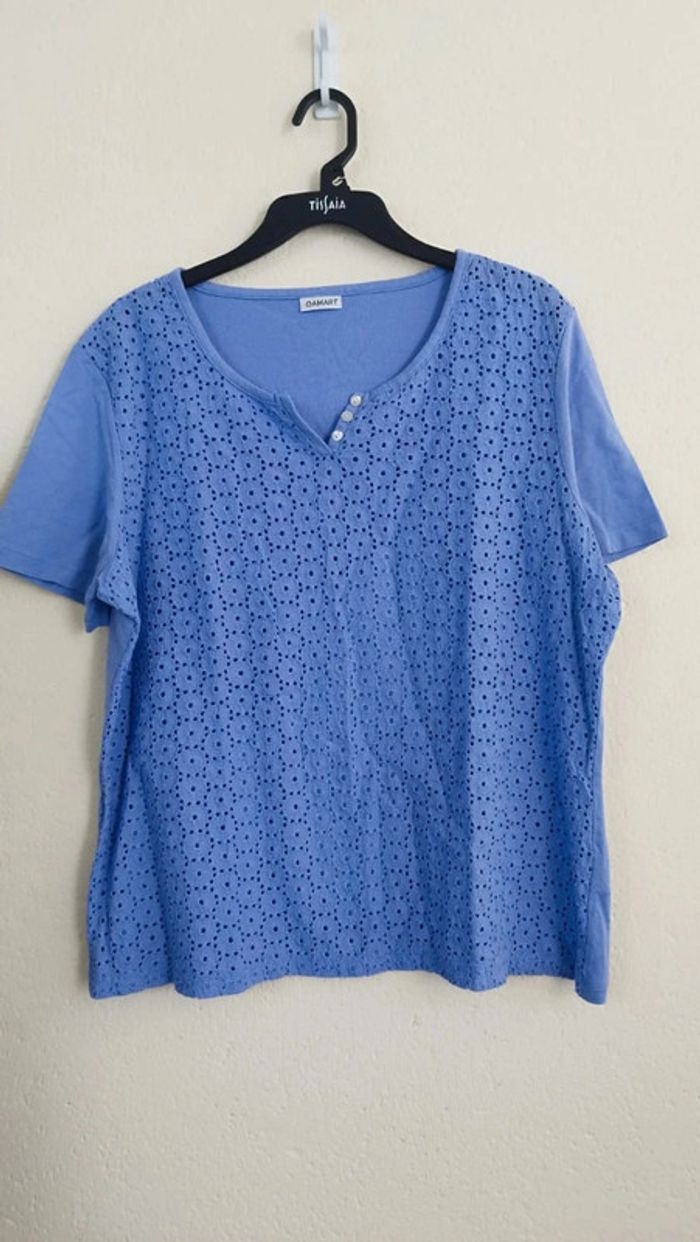 Blouse mauve - Damart - taille 46/48
