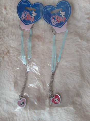 Petshop: 2 Colliers fantaisie médaillons " Panda & chaton"