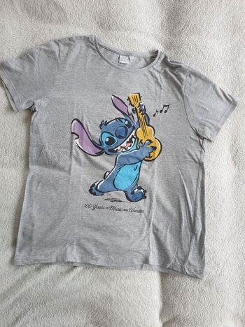 T-shirt femme M gris stitch