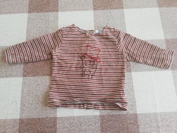 Tee shirt manches longues rayé 6 mois kitchoun