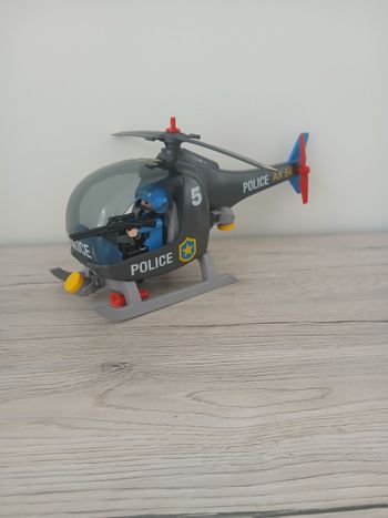 Playmobil helicoptere de police