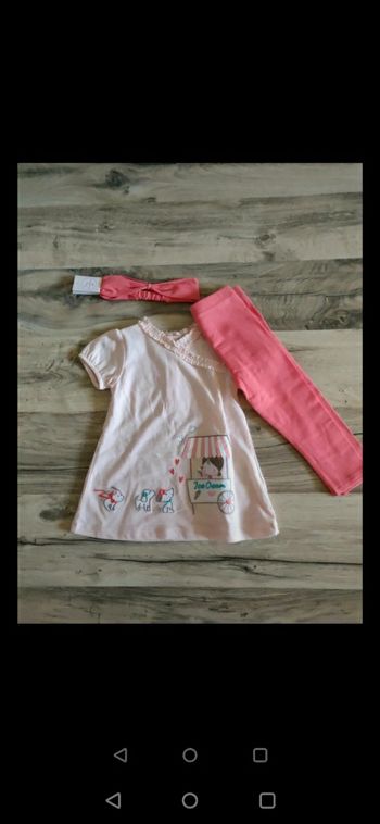 Ensemble t shirt+legging+ bandeau