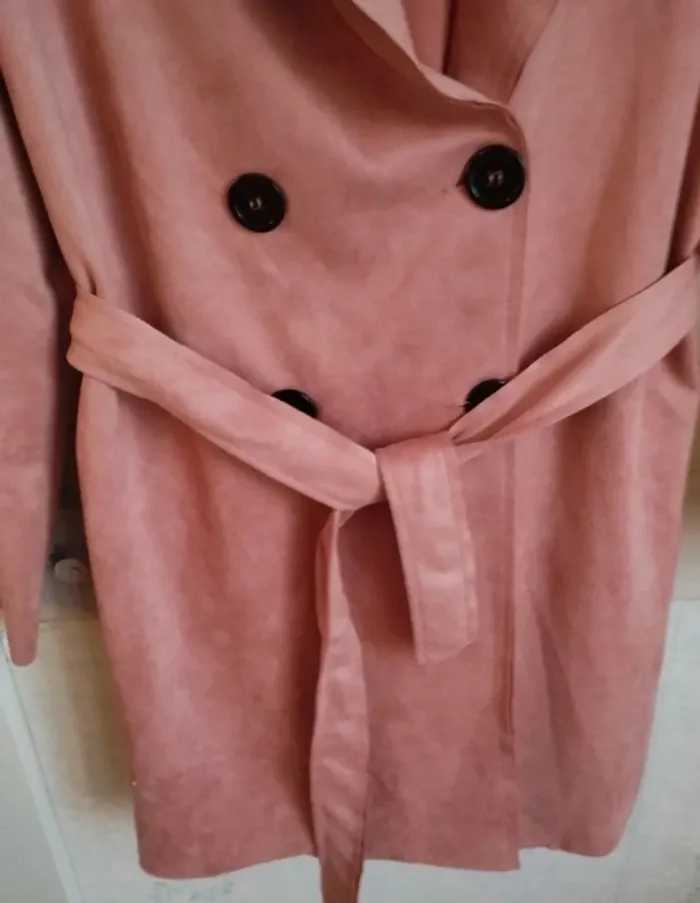 Trench parka rose taille L kaos Anderlues bella - photo numéro 3