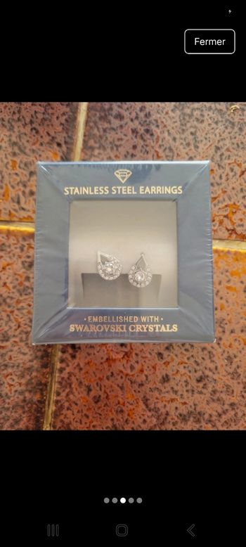 Boucle d oreille swarovski