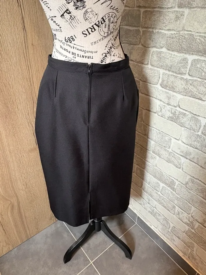 Jupe crayon midi noire élégante taille 44 - photo numéro 5