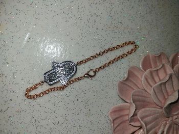 Bracelet fantaisie rose gold et argenté khamsa /main de fatma neuf