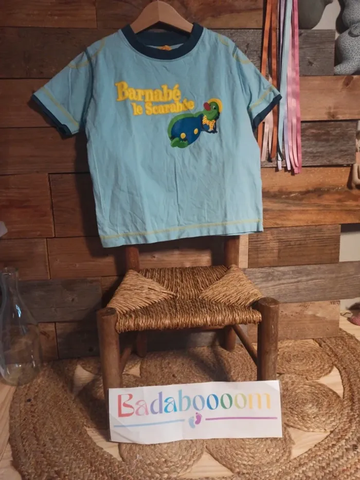Tee shirt Les drôles de petites bêtes Barnabé le scarabée 6 ans tbe