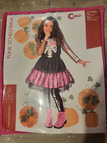 Deguisement fille - squelette- taille 7-9 ans - neuf
