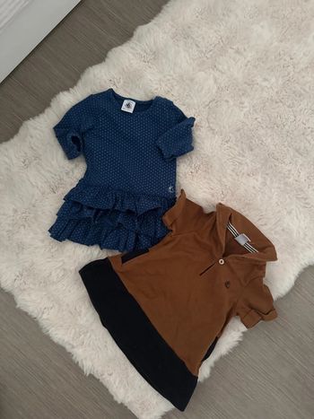 Lot deux robes petit bateau 3 mois très bon état