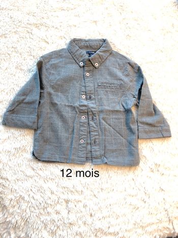Chemise grise carreaux