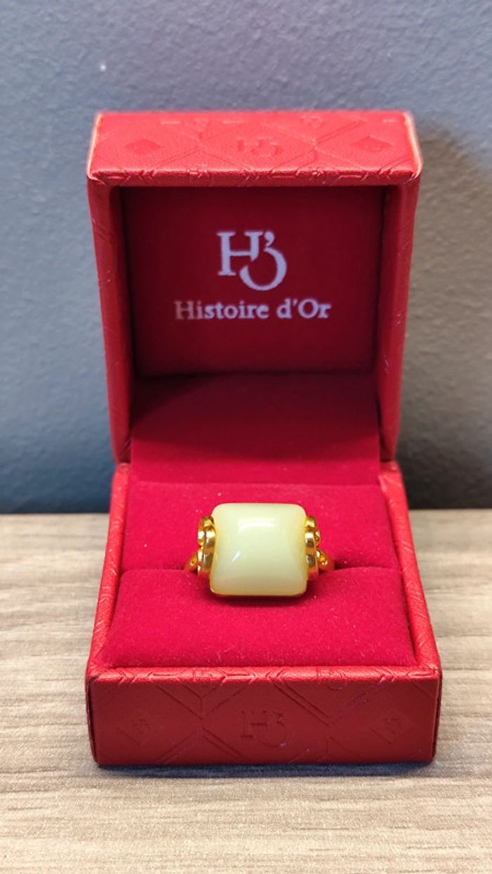 Bague jaune et blanche - Ajustable