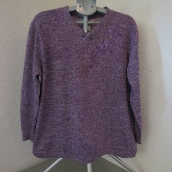 🌸 Pull violet chiné – confortable & élégant 🌸