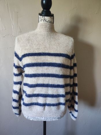 Pull col montant marin La redoute en alpaga et laine taille M
