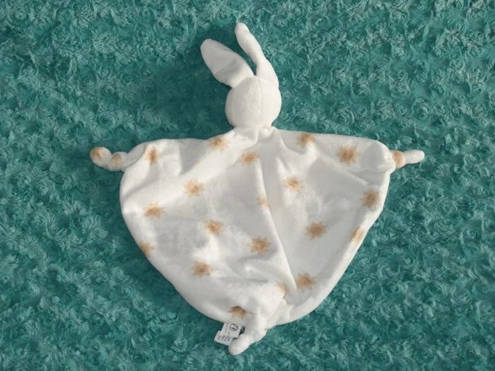Doudou plat lapin blanc soleil bouchara 🐰parfait état - photo numéro 3