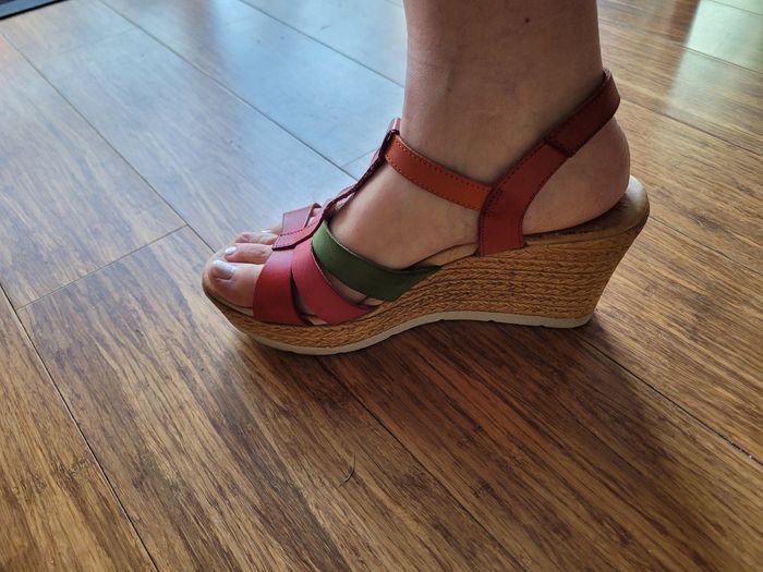 Sandales compensées semelle en cuir 39 - photo numéro 10