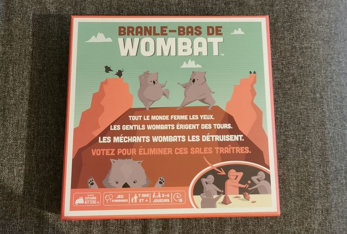 Branle bas de Wombat Jeu de société à partir de 7 ans