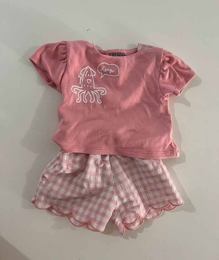 Ensemble short tshirt rose - 3 mois - Kenzo