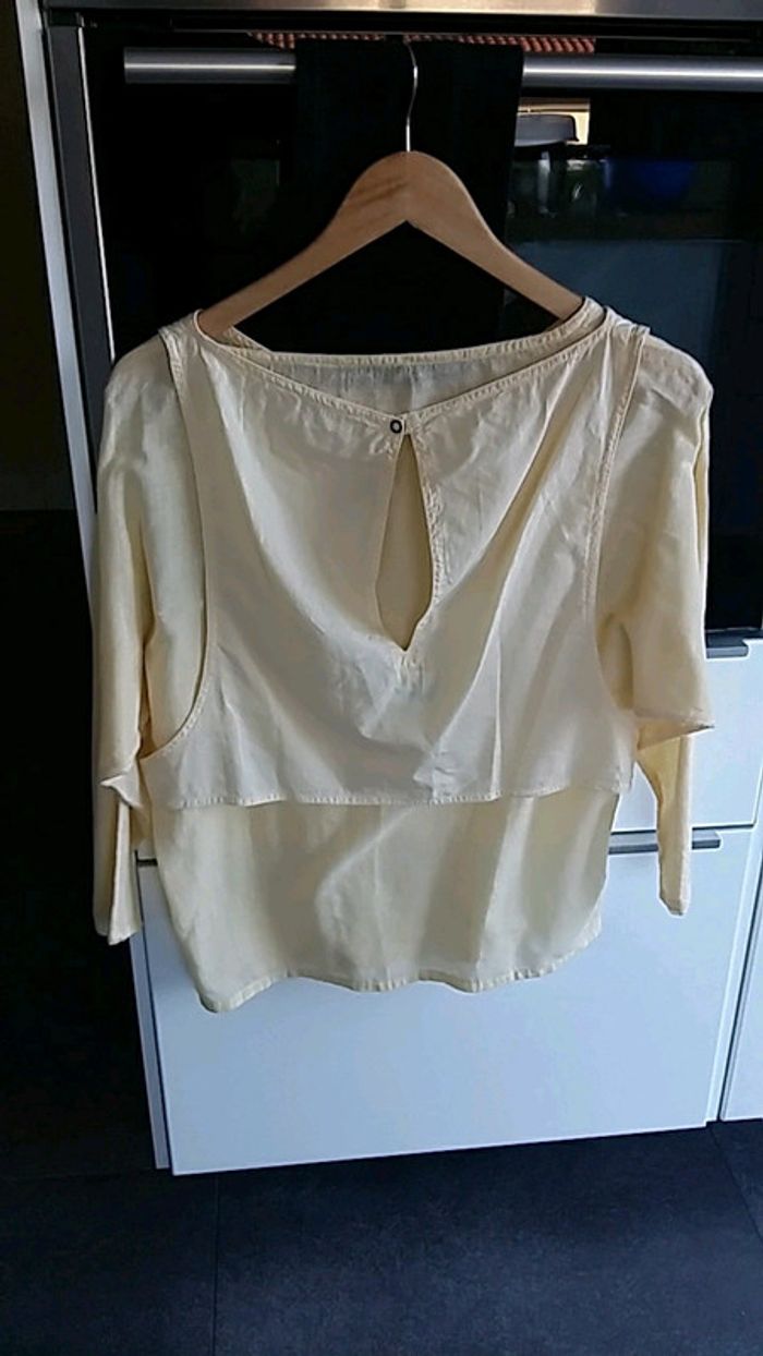 Haut superposés .lin et coton mélangés - photo numéro 2