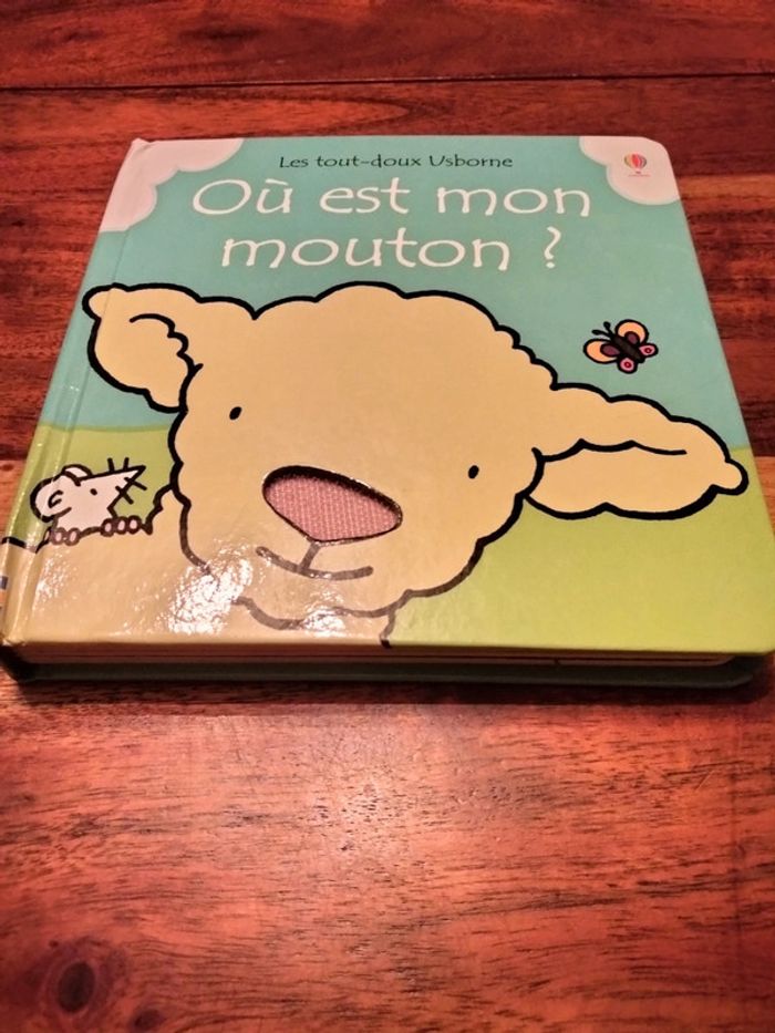 Livre cartonné à toucher où est mon mouton les tout doux usborne