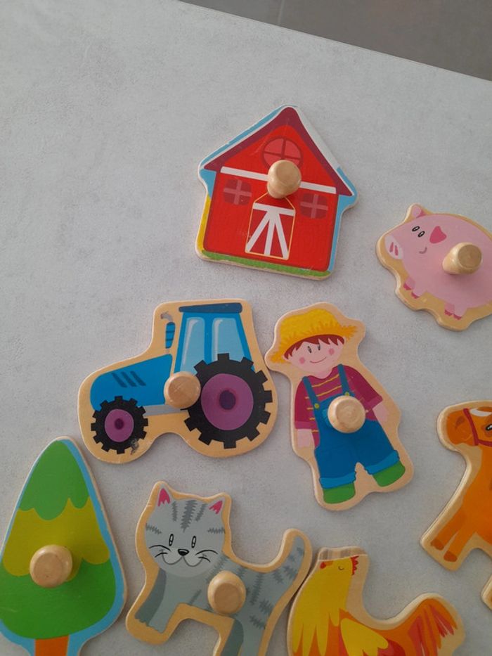 Lot pièces puzzle motricité montessori - photo numéro 2