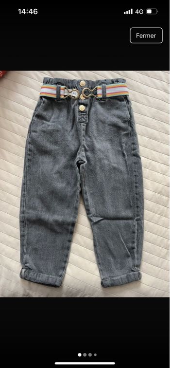Pantalon sergent major avec ceinture