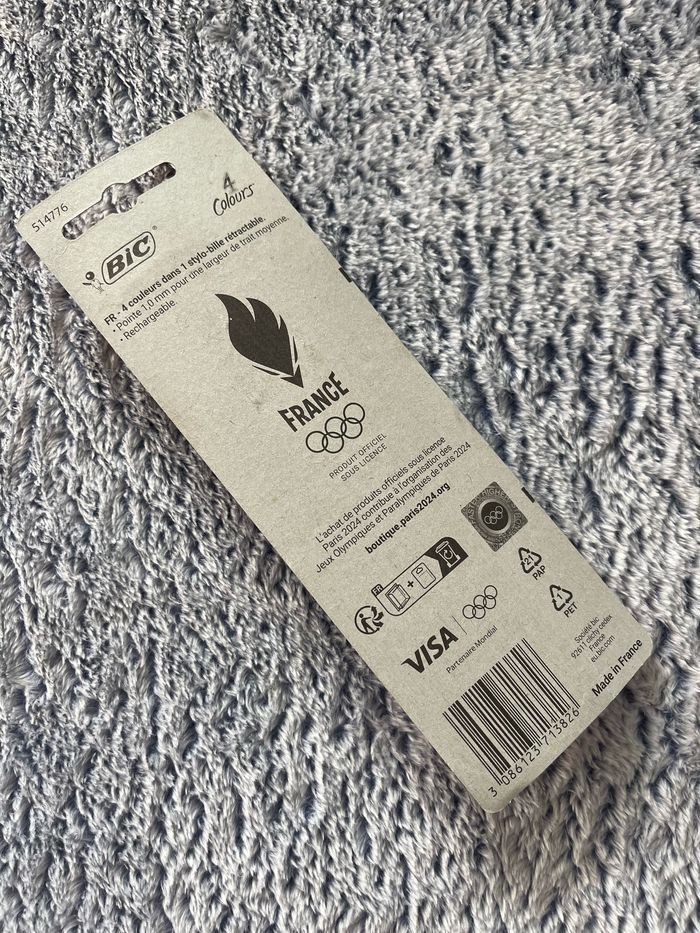 Stylo bic 4 couleurs équipe de France jo Paris 2024 - photo numéro 2