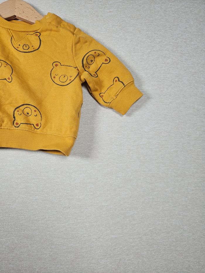 Pull moutarde motif ourson tex 3 mois - photo numéro 5