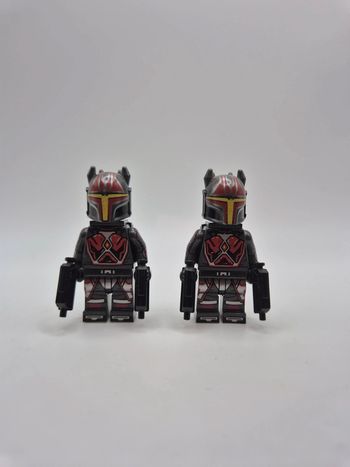Figurines type lego 2 guerriers mandalorian star wars