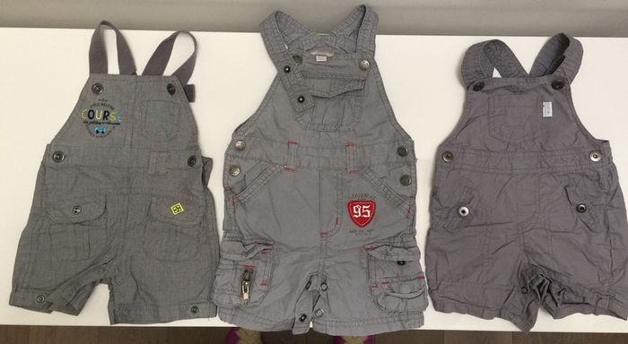 Lot de 3 salopettes