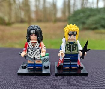 Minifigure Manga Naruto  lot de 2 figurines  Yuhi Kurenai et Namikaze