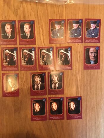 lot 16 cartes Harry Potter numéro 60 à 69 collection Auchan