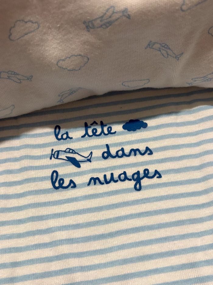 Lot de 3 bodies « Livraison de bisous » Manches longues Mots d’enfants Taille 6 mois. - photo numéro 4