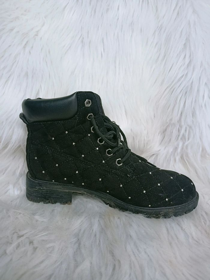 Bottines noires avec strass Creeks P39 - photo numéro 5