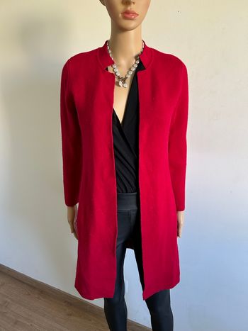 Cardigan rouge mi long Morgan taille XS bon état 