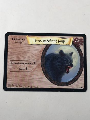 Carte harry potter grand méchant loup