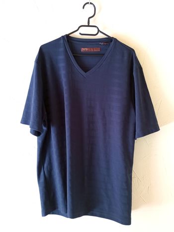 👨T-shirt col V, Perry Ellis, taille XL