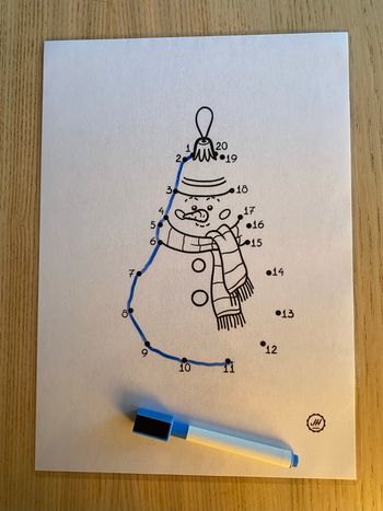 Fiche Montessori : Spécial Noël : Le bonhomme de neige