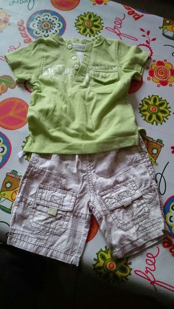 Ensemble 3 mois tshirt bermuda