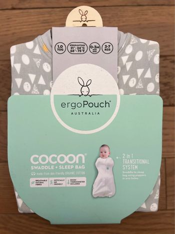 (New) Ergopouch swaddle sleep bag 1.0 tog 0-3m