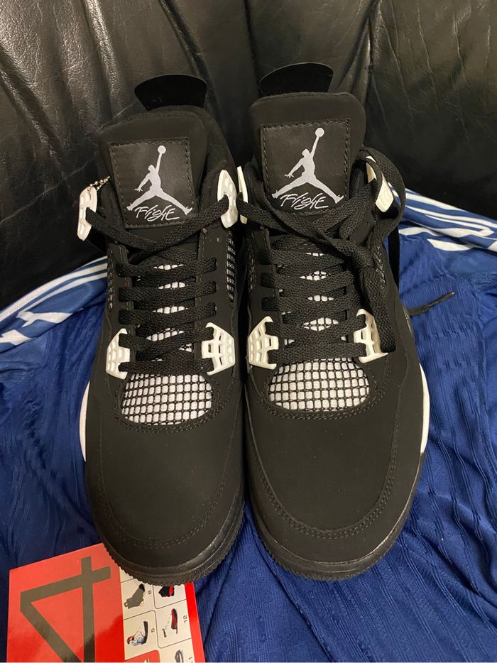 Air Jordan 4 Retro White Thunder - Noir & blanc - photo numéro 6