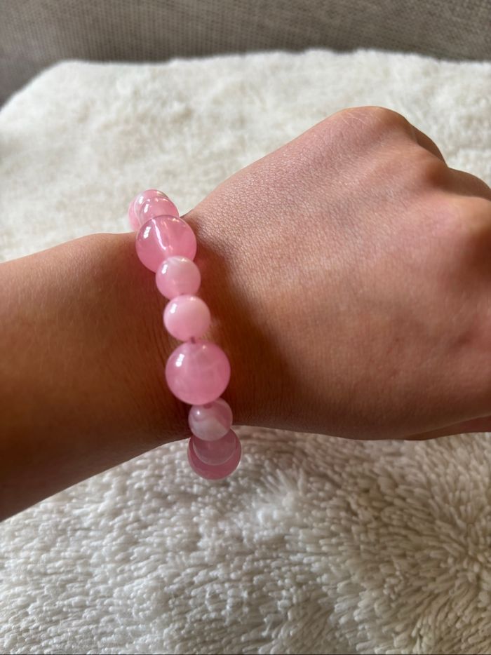 Bracelet rose perles - photo numéro 3