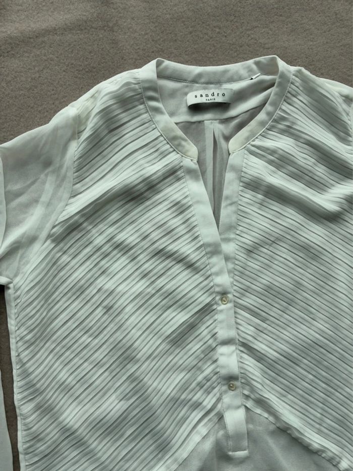 Chemise femme transparente blanche Sandro taille 1 en parfait état - photo numéro 7